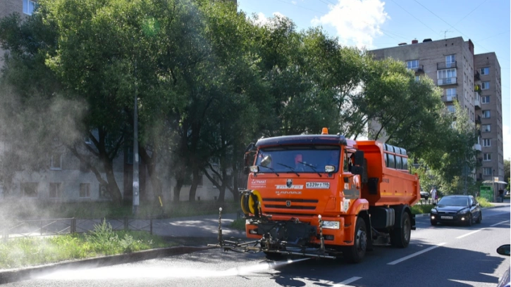 На полив петербургских улиц потратили рекордное количество воды 