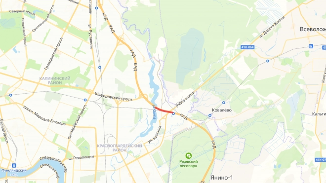 На КАД между развязкой с Шафировским и Колтушским шоссе перекроют две полосы движения