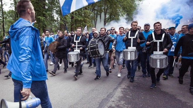 Фанаты "Зенита" устроят красочный проход по Крестовскому острову 7 мая