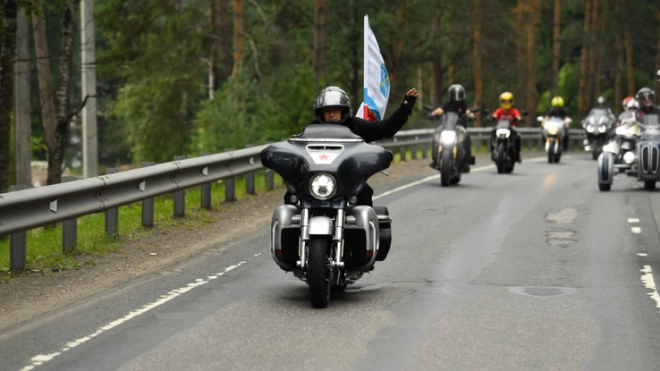 Патриотический мотопробег фестиваля "Baltic Rally" отправился из Владивостока в Выборг