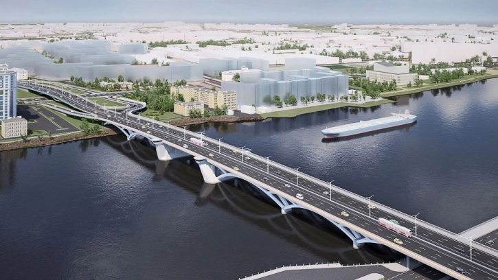 По новому Большому Смоленскому мосту будут ходить трамваи 