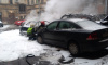 На Петроградской опять задымление: взрорвались два авто На Петроградской опять задымление: взрорвались два авто