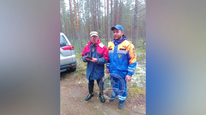 Под деревней Шамокша спасатели вывели из леса заблудившегося мужчину