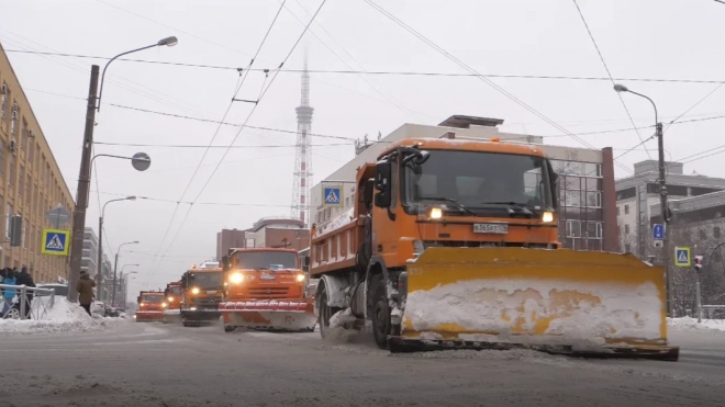 За сутки с улиц Петербурга вывезли более 4 тысяч кубометров снега