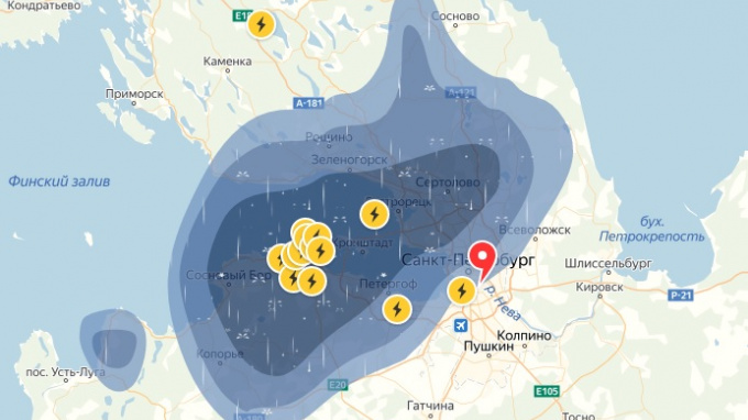 Карта погоды санкт петербург в реальном