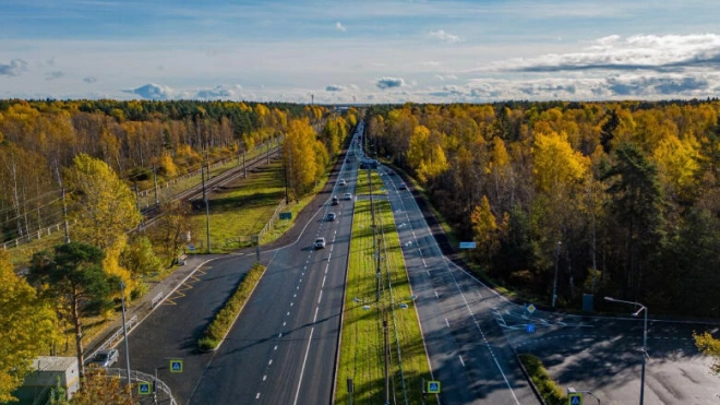 Ремонт Зеленогорского шоссе завершили в Курортном районе