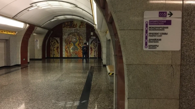 Поезда на "фиолетовой" ветке петербургского метро следовали с увеличенным интервалом из-за сбоя