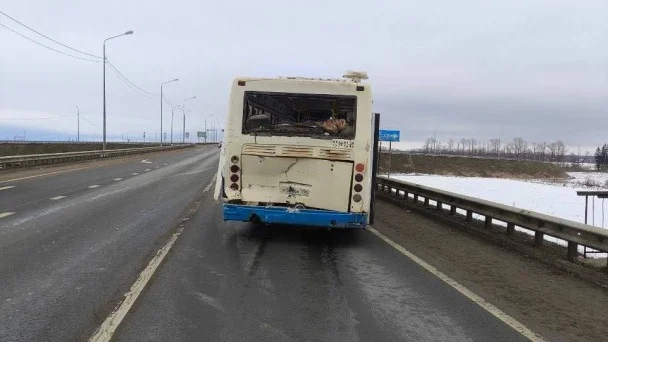 На трассе под Кингисеппом столкнулись грузовик и рейсовый автобус