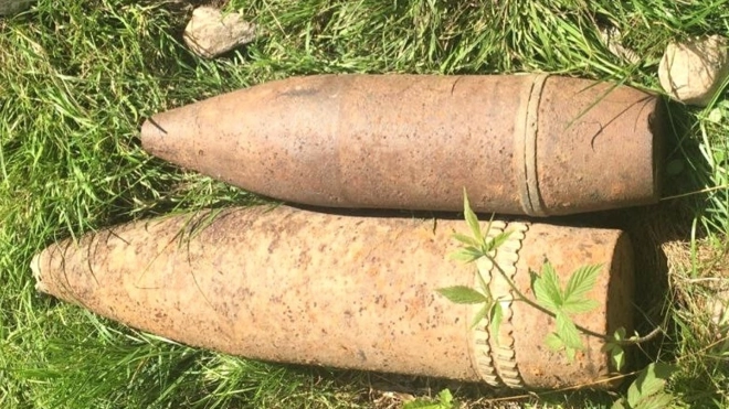 Школьник нашел в лесу Агалатово два снаряда времен ВОВ и принес их родителям