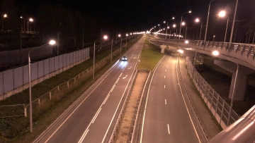В Петербурге осветили транспортную развязку на пересечении с Большим проспектом  