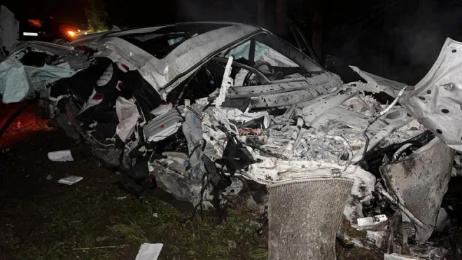 Около деревни Ольшаники ночью произошло автомобиль разбился всмятку