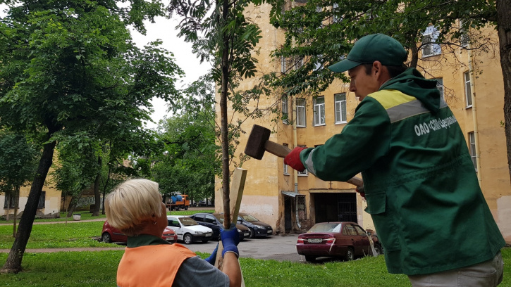 В сквере между 9 и 10 Советскими улицами начались работы по благоустройству В сквере между 9 и 10 Советскими улицами начались работы по благоустройству