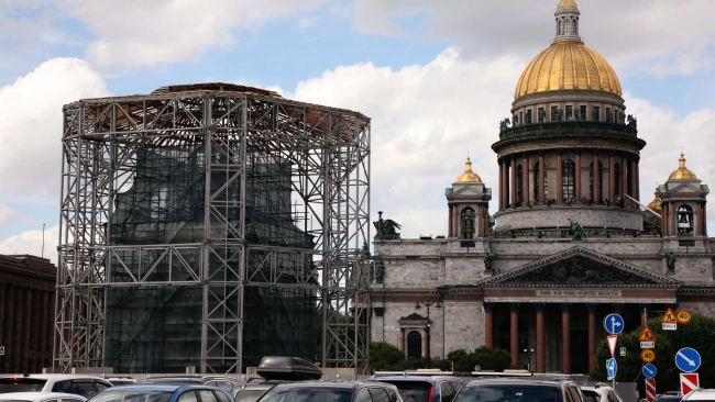 Реставрация памятника Николаю I у Исаакиевского собора подходит к завершению