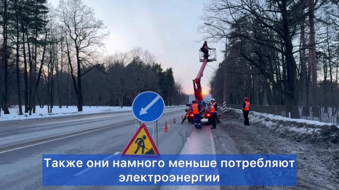 На Санкт-Петербургском проспекте и на Санкт-Петербургском шоссе обновили освещение