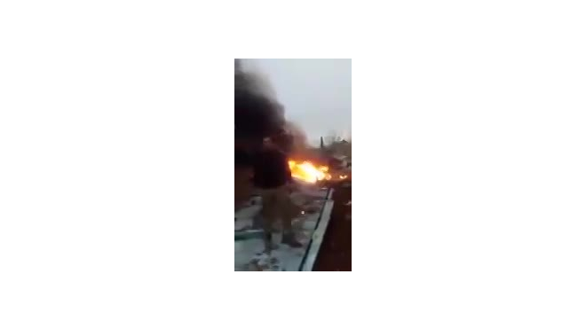 Появилось видео, как сбили военный российский самолет в Сирии