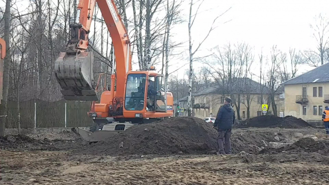 В Выборге началось строительство сквера Победы