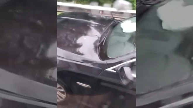 На Мурманском шоссе две иномарки столкнулись "лоб в лоб"
