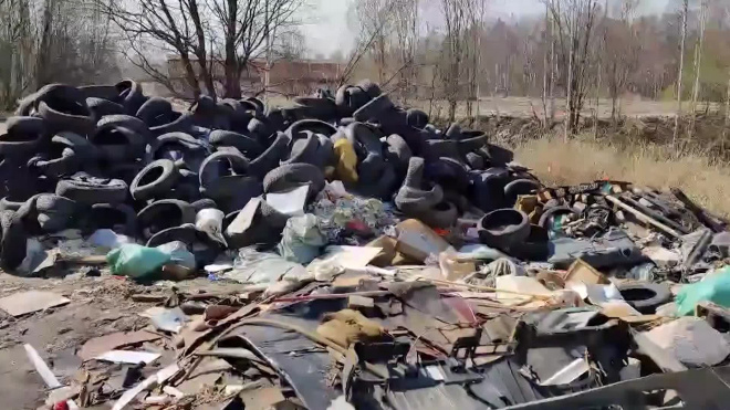 Жители Невского района пожаловались на свалку на Дальневосточном 