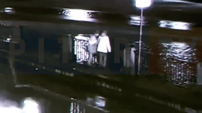 Появилось видео того, как мужчина перекидывает девушку в Фонтанку