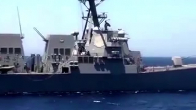 Появилось возмутительное видео маневра эсминца США у корабля "Ярослав Мудрый"