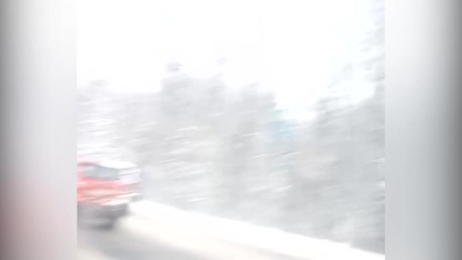 Видео: на Мурманском шоссе большегруз вылетел в кювет