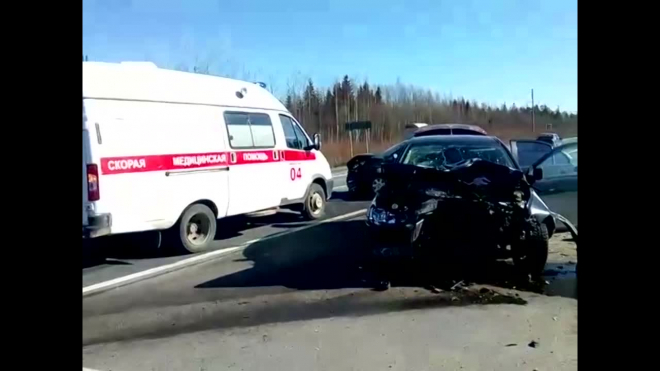 В Гатчинском районе в ДТП пострадали 4 женщины