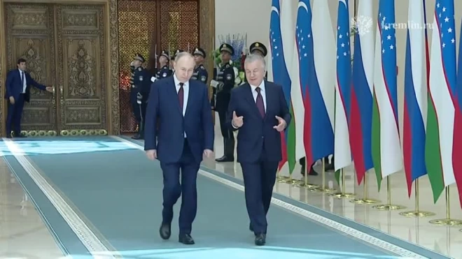 Путин прибыл на переговоры с Мирзиеевым в Ташкенте