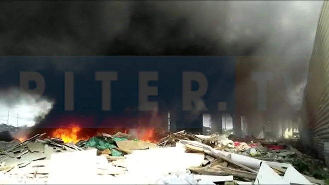Видео: под Митрофаньевским путепроводом загорелась свалка