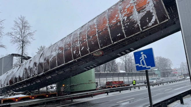 Во Владимирской области грузовик снес надземный переход