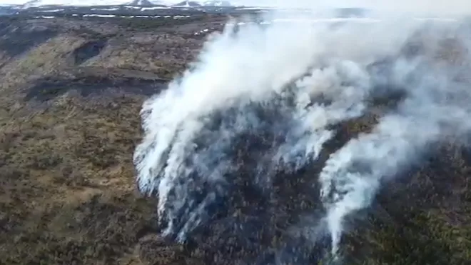 Более 50 человек борются с природным пожаром на Камчатке