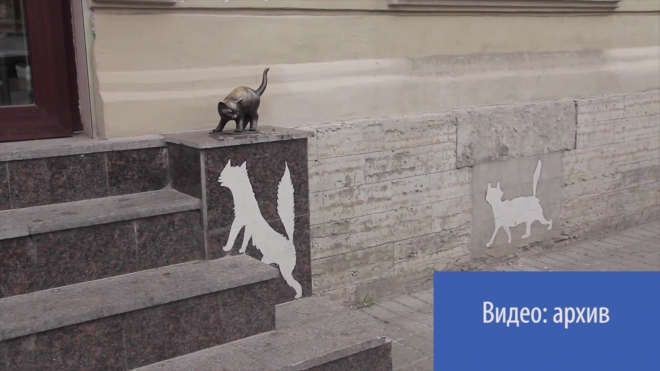 Трусливый вандал попытался выкорчевать памятник котенку Фунтику 