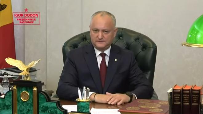 Додон: инаугурация президента Молдавии планируется на 24-25 декабря