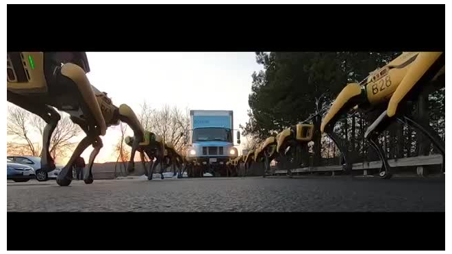 Видео: 10 роботов Boston Dynamics протащили многотонный грузовик