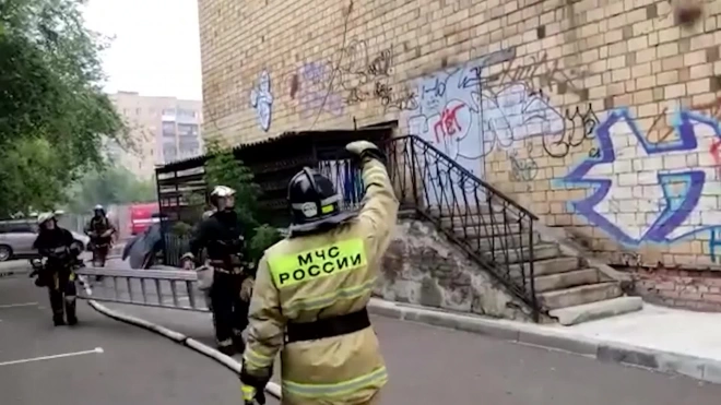 В Красноярске произошло возгорание в здании телекомпании