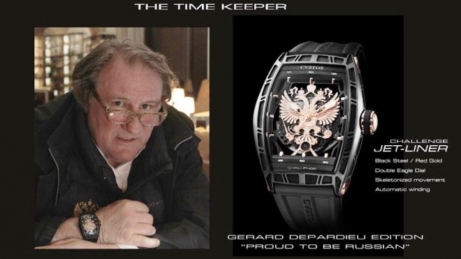 Депардье рекламирует дорогущие швейцарские часы "Горжусь быть русским"