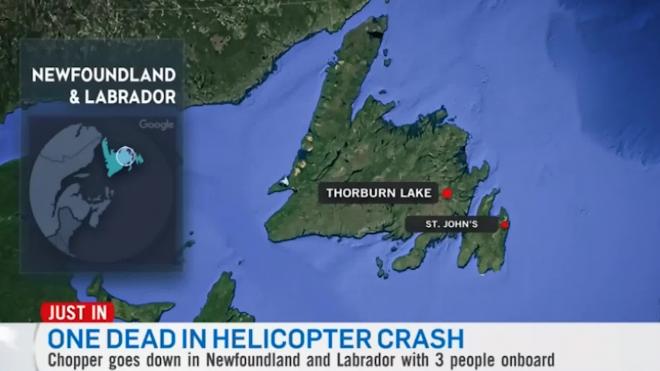 В Канаде один человек погиб и двое пострадали при крушении вертолета
