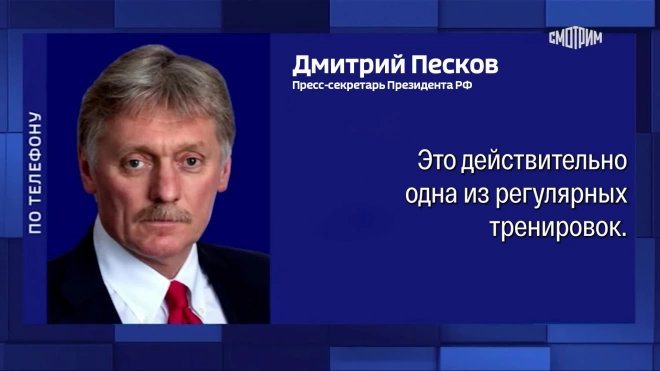 Песков заявил, что тренировка ядерных сил была плановой.