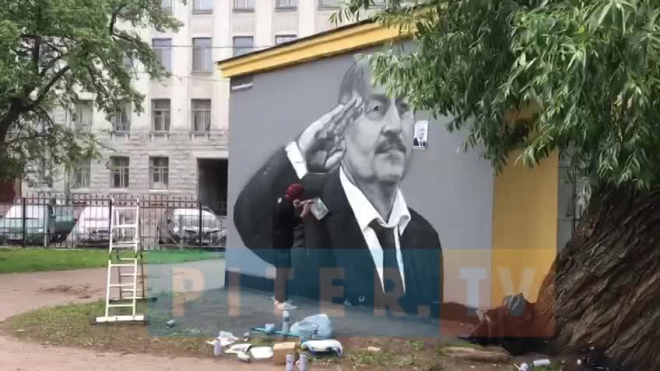 В Петербурге появилось новое граффити с Черчесовым
