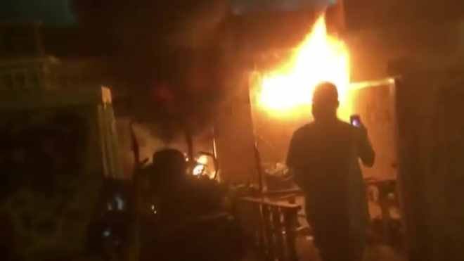 Пожары в столице США попали на видео