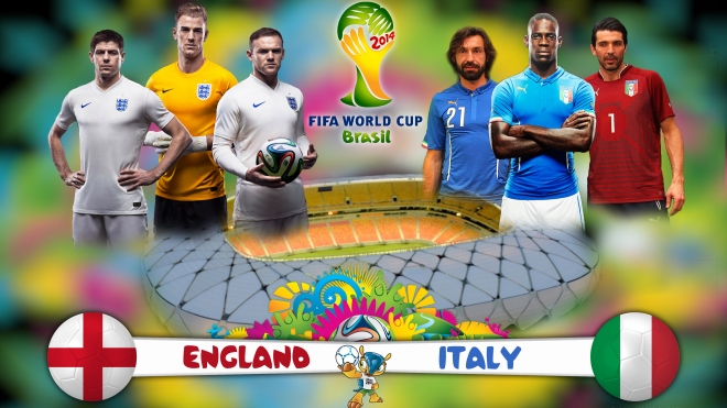 В Интернете появились видео голов игры Англия - Италия на ЧМ-2014
