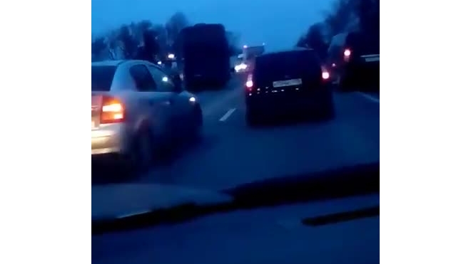 Появилось видео страшной аварии на Московском шоссе