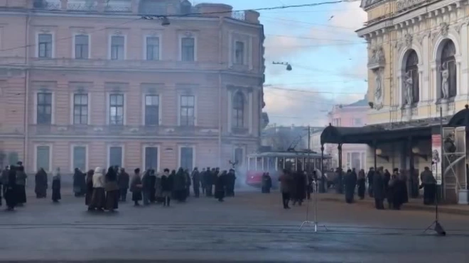 Съемки фильма "Шаляпин" перекрыли центр Петербурга