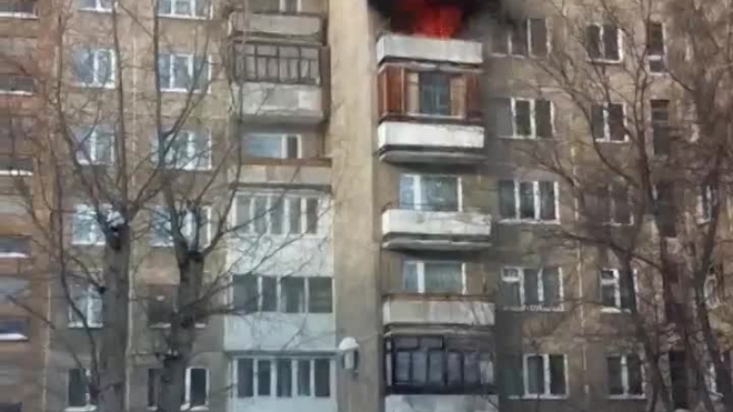 Очевидец снял ужасный пожар в Барнауле