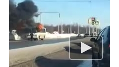 В Уфе сгорел автобус