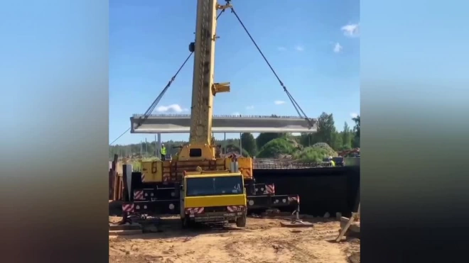 В Кировском районе Ленобласти продолжается строительство моста над Мойкой
