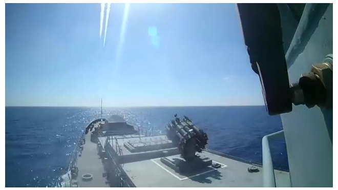 Опубликовано видео удара ВМФ России по боевикам в Сирии