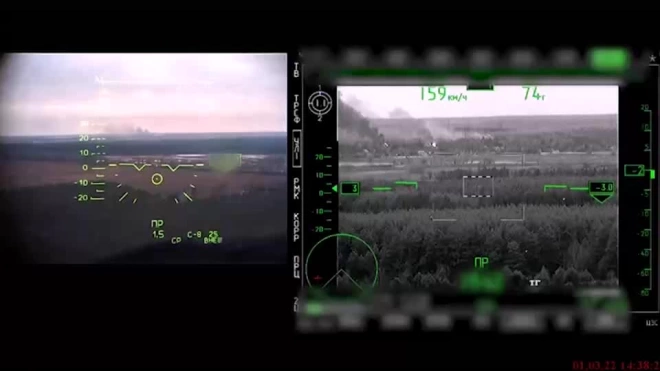 Минобороны РФ показало боевое применение вертолетов Ка-52 в ходе спецоперации на Украине
