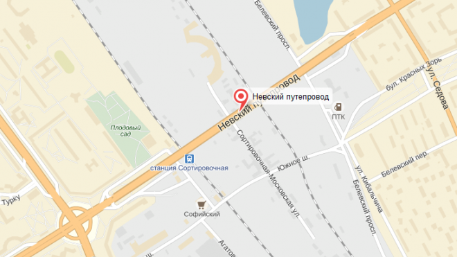 До 23 августа на Невском путепроводе будут работать только полторы полосы в каждую сторону