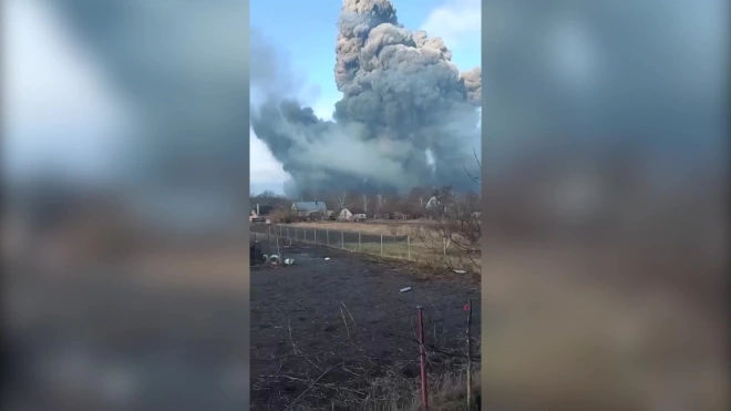 СМИ: взорванный в Винницкой области военный склад попал на видео