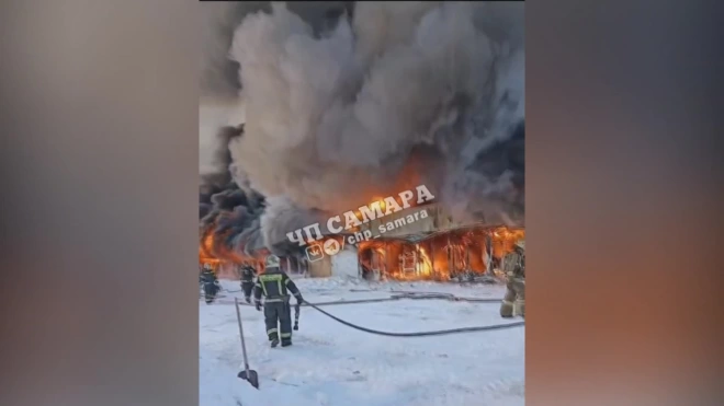 В Самаре произошел пожар на рынке